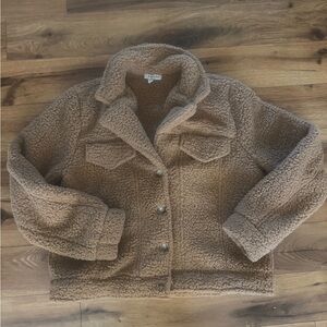 ANDREE BY UNIT Tan Sherpa Jacket